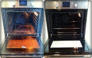 Before and After Oven Cleaning